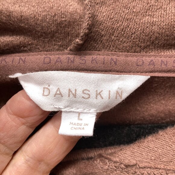 Danskin 2-Piece Velour Track Suit, Sz Large, Pinkish‎ Brown Boxy Hoodie Jogger - Picture 2 of 16